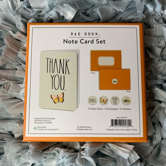 Rae Dunn Note Card Set - Picture 2 of 2